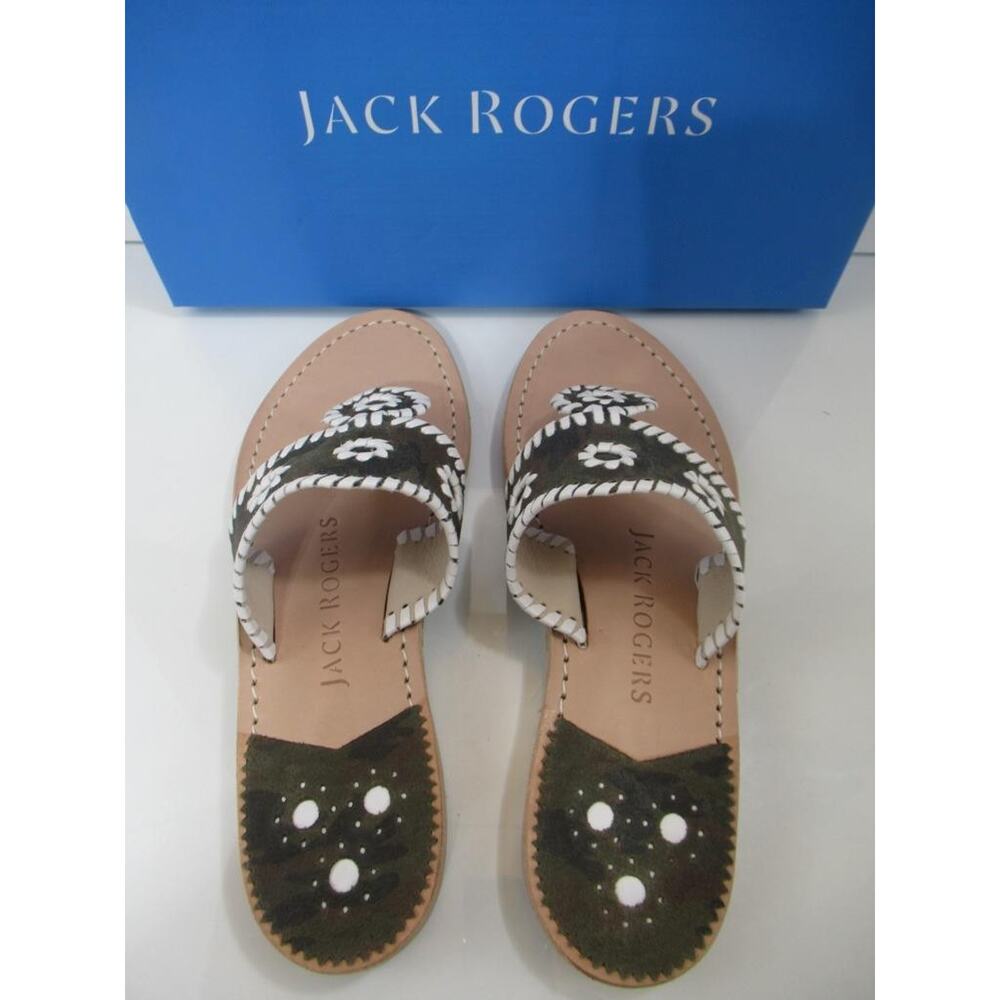 Jack Rogers Jacks Camo Flat Thong Sandals Jack Signature Camo / white Size 7 - Picture 5 of 8